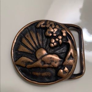 Men’s vintage solid brass belt buckle
